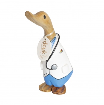 DCUK Natural Wooden Doctor Duckling Home Ornament